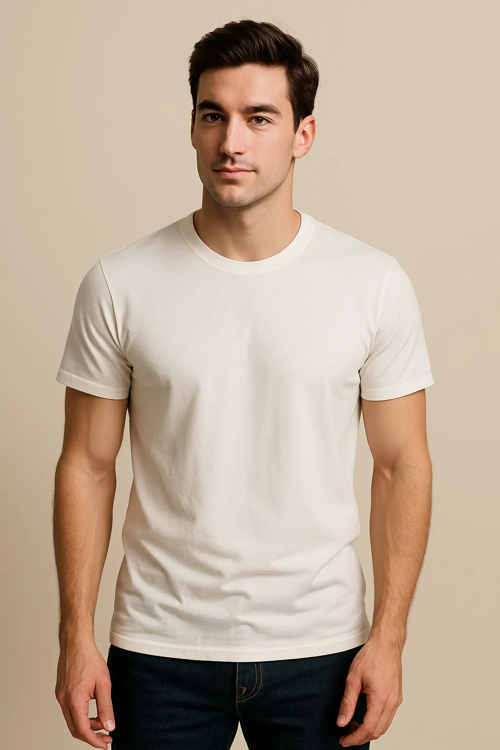 Ein Mann mit T-Shirt